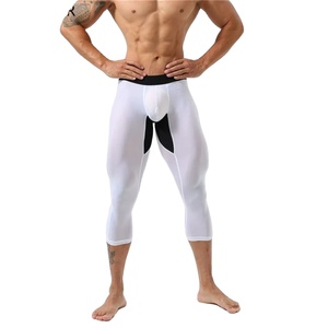 Leggings d'entraînement pour hommes - Spandex/Polyester, séchage rapide, taille élastique, longueur intégrale - Product Image 2