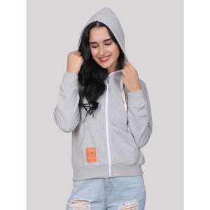 เสื้อฮู้ดผู้หญิง Evolove ผ้าฝ้ายฟลีซ 100% คอกลม แขนยาว เสื้อกันหนาวสำหรับฤดูหนาว ระบายอากาศได้ดี - Product Image 5