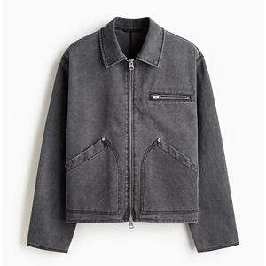 Non Hooded Man <b>Jackets</b> Classic Canvas <b>Jacket</b> Outdoor Menswear With Button Closure Design - Product Image 1