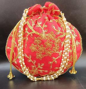 Bolsos o Bolsitas de Mano de Diseño Artesanal para Mujer, Estilo Rajasthani Batwa, Diseño Ajustable y Flexible para Bodas y Fiestas, Regalos - Product Image 5