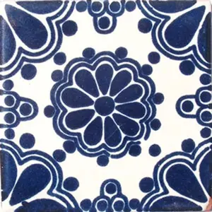 C #028 Carreaux de céramique mexicains faits à la main Influence espagnole TalaVERA Mosaic Art Tile Accessories - Product Image 1