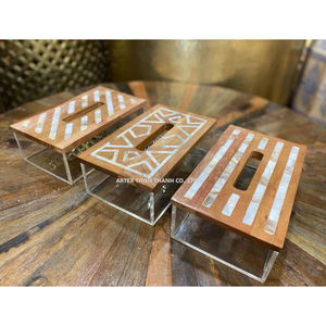 Caja de pañuelos con incrustaciones de nácar, soporte de lujo de gama alta OEM | ODM rectángulo de madera, con acrílico de Vietnam, novedad de 2023 - Product Image 3