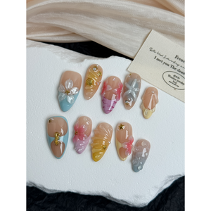 Bloom Mirage – Ongles Press-On Design Mirage Haute Couture pour une embellissement des ongles élégant - Product Image 2