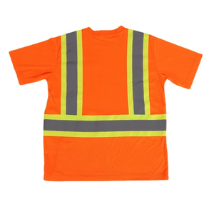 เสื้อยืดทำงานแบบสะท้อนแสง Hi-Vis สำหรับงานก่อสร้างและอุตสาหกรรม คุณภาพพรีเมียม ระบายอากาศได้ดี ผลิตตามแบบ OEM - Product Image 1