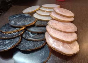 Sous-verre en résine, résine époxy, bricolage, tapis de tasse, sous-verre d'art, fleur, plateau en Silicone, moule - Product Image 2