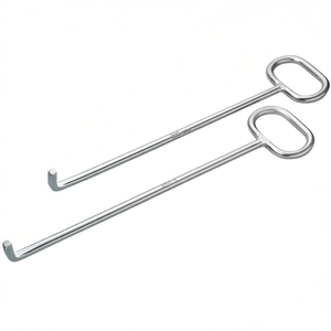 HRKE Galvanized Manhole Cover Lifter with L-<b>hooks</b> 600 mm Long <b>Garden</b> Supplies - Product Image 3