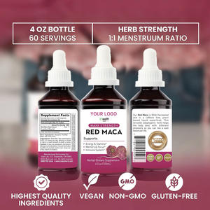 Production en gros de gouttes liquides de Maca rouge biologique, complément alimentaire à base de plantes pour adultes, renforcement immunitaire, concentration, énergie, soutien personnalisé - Product Image 2