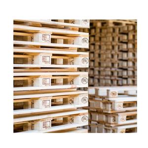 Prix de gros Bois dur 4 voies en bois EURO PALLET EUR/ EPAL PALETTES avec couleur jaune Taille 1200x1000x150mm - Product Image 1