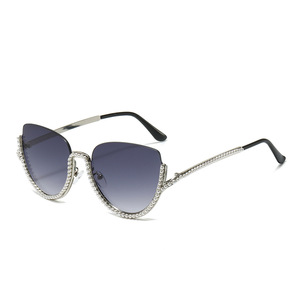 XY3749 <strong>Fashion</strong> Half Frame Women Sun <strong>Glasses</strong> 2025 New <strong>Design</strong> <strong>Party</strong> Sunglasses With Rhinestone - Product Image 2