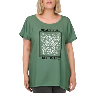 T-shirt d'été pour femme en coton 100% de qualité supérieure, confortable, à manches courtes, décontracté, imprimé, respirant, brodé - Product Image 6