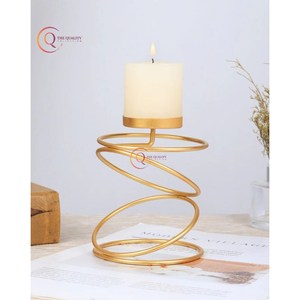 Soporte de candelita de alambre de hierro con diseño de resorte antiguo, soporte de vela de decoración única para el hogar, hecho de acero para suministro de tarros de velas - Product Image 6