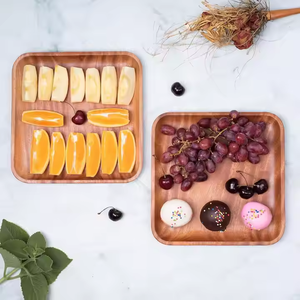 Vaisselle en bois dur Assiettes à manger en bois minimalistes Vaisselle en bois lisse par glowin fashion - Product Image 3