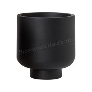 Prix fiable Vente chaude Design moderne Vase en bois de manguier massif Vase décoratif en bois Approvisionnement direct d'usine au tarif de gros - Product Image 4