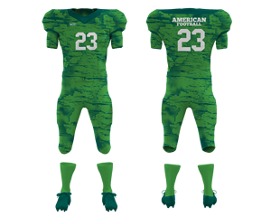 Conjunto de camiseta de fútbol americano sublimado personalizado transpirable 100% poliéster manga corta de talla grande característica uniforme personalizable - Product Image 1