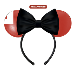 Diadema Personalizada Hecha a Medida con Diseño de Orejas de Ratón y Bandera de Tonga H.E.R. (Pre-Aprobado) Accesorios - Product Image 1