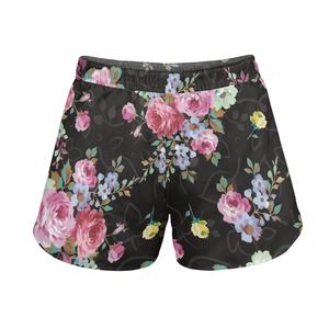 Drop Shipping Women Shorts New Style Manufacturer Flowers Printed Casual Hot Short and Pocket High <b>Waist</b> Cheap Price Women Short - Product Image 4