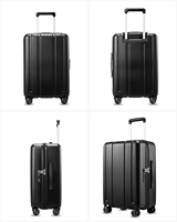 Bagage à main 22x14x9 approuvé par la compagnie aérienne, valise de voyage à coque dure 100% PC avec roues rotatives lisses TSA Lock, 20 pouces