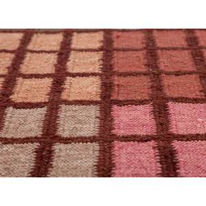 พรมลายเรขาคณิตสีแดงและสีส้ม ทอแบบแบน ทำจากขนสัตว์และใยวิสโคส รุ่น Adwv-13080 สำหรับใช้ในบ้าน - Product Image 3