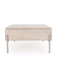 Table basse à plateau relevable en bois massif, moderne et luxueuse, pliable, minimaliste, cadre en métal, pour meubles de salon, OEM, personnalisé