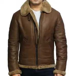 Inneneinander Pelz warme Lederjacke Herren individuelle modische Kleidung Motorrad-Stil Mode Kleidung lässig Kleidung Lederjacke