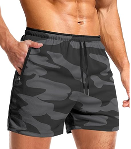 Pantalones Cortos Deportivos para Hombre, 5/7/10 Pulgadas, Ligeros, para Fisicoculturismo, Atletismo, Correr, Entrenamiento, con Bolsillos con Cremallera - Product Image 1