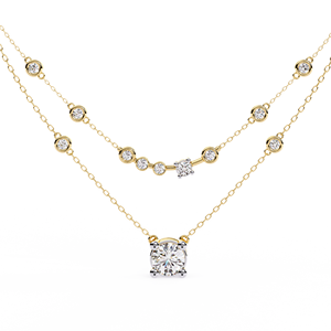 925 argent 18K plaqué or GRA certifié 0.5CT 7 pierres Moissanite éternité collier pour femmes bijoux fins colliers de diamants - Product Image 2