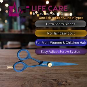 Tijeras profesionales de peluquero para salones hechas con acero inoxidable japonés Color negro Razor Edge Sharp Cutting - Product Image 3