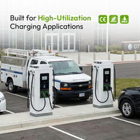 Station de recharge rapide pour véhicules électriques EVEGO, système commercial, montage au sol, DC, 120-240 kW, CCS, écran tactile 10 pouces, IK10, commande par application
