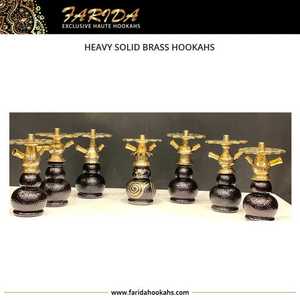 Farida Bambino Luxury Style Solid Brass Tabletop Hookahs Unique Lacquer Technics - Product Image 5