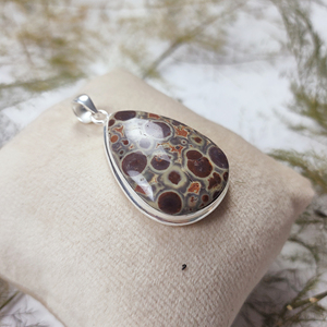 Colgante de Jaspe Meteorito en Forma de Pera |   Joyería de Plata de Ley 925 con Jaspe |   Precio al por Mayor - Product Image 6