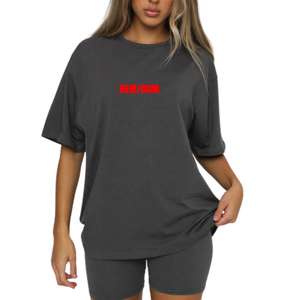 Conjunto de camiseta estampada de alta calidad para mujer, conjunto de entrenamiento informal con serigrafía personalizada para mujer - Product Image 1