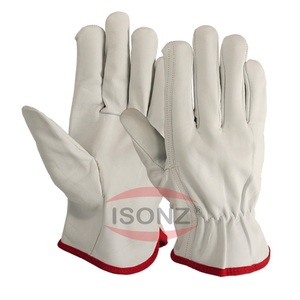Gant de sécurité en cuir jaune pour l'industrie du jardinage Vente en gros hiver - Product Image 5