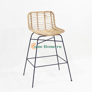 Tabouret de bar en fil métallique Comehome, chaise de salle à manger pour hôtel, centre commercial, durable, hauteur comptoir - Product Image 2