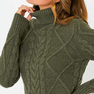 Suéter suelto de manga larga para mujer, jerséis de otoño e invierno, prendas de punto, Tops cálidos suaves, suéter sólido - Product Image 6