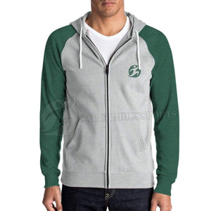 Haute qualité hiver hommes coton Polyester polaire sweats à capuche zippés plaine teint coupe-vent mode extérieure - Product Image 1