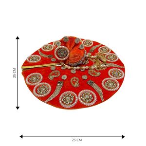 Inicio Genie Laddu Gopal Poshak Set con Pagdi, Mala y Vestido | Disponible en diferentes tallas y color - Product Image 1