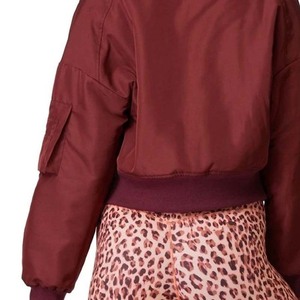 2025 chaqueta Bomber sólida para mujer Regular transpirable 100% poliéster cálido otoño ganchillo personalizable mangas completas - Product Image 1