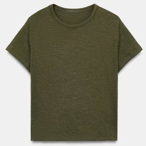 <b>Oversized</b> Cotton <b>T</b>-<b>Shirt</b> Men Solid Color Washed O-<b>Neck</b> Short Sleeve Casual Loose Fit Regular Length - Product Image 2