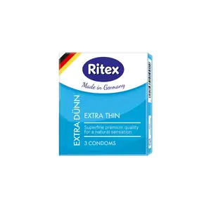 Direct Supplier RITEX Condom Extra Dunn (Extra Thin) Pack Of 3 Bulk Quantity Available At Cheap Price