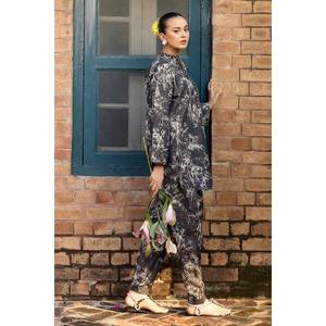 Conjunto de Traje de 2 Piezas para Mujer, Estampado con Rayas Zari, Jacquard, 100% Poliéster, Transpirable, SPT-52002 - Product Image 3