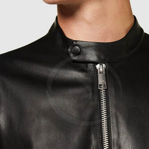 เสื้อแจ็คเก็ตหนังวัวแท้ทรงสตรีทแฟชั่นไซส์ใหญ่สำหรับผู้ชาย ใช้กลางแจ้ง คอตั้ง กันน้ำ กันลม ขายส่ง - Product Image 4