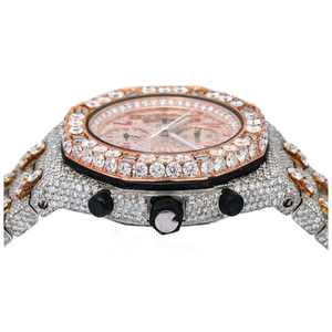 นาฬิกาหรูอัตโนมัติระบบกลไก ประดับเพชรโมอิสซาไนต์ สายหนัง หน้าปัดอนาล็อก กระจกคริสตัล สำหรับทั้งชายและหญิง ราคาสุดคุ้ม - Product Image 4