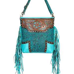Hot Selling Handmade Western Fashion Crossbody Leather Bag Vintage Style Tooled Cowhide Fur Zip Single Canvas <b>Boho</b> Hairon - Product Image 1