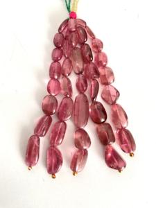 Cuentas de Rubelita Natural Pulida en 5 Hilos para la Elaboración de Joyería Fina con Piedras Preciosas - Product Image 6