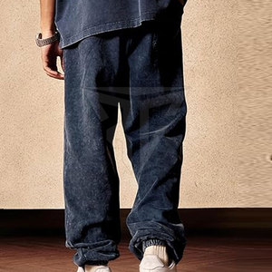 Professional Made Low Price Acid Wash <b>Trouser</b> OEM Service Custom Made Logo Design Men Acid Wash <b>Trouser</b> For Sale - Product Image 2