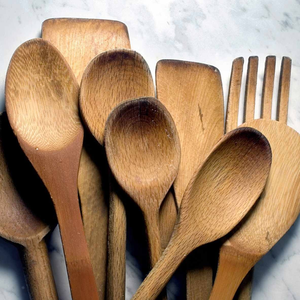 Ensemble de couverts en bois écologiques de qualité supérieure miroir polonais cuillères à long manche grande taille essentiels de cuisine exportateur indien - Product Image 6
