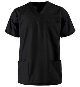 Haut de blouse médicale unisexe de qualité supérieure en polyester/nylon imprimé sérigraphié, uniforme d'infirmière OEM, tissu tissé, usage hospitalier - Product Image 2