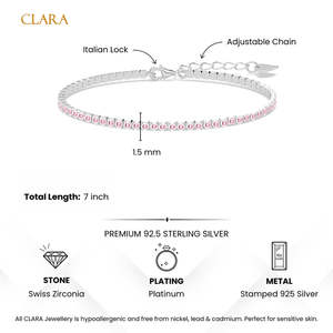 NOVAMART Fine Buy 925 <b>Silver</b> <b>Bracelet</b> for Every Moment You! White Gold Plated Vintage Religious <b>Charm</b> Zircon Parties Weddings Wh - Product Image 5