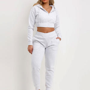 Wholesale 2024 <b>Cheap</b> Price Women Clothes Custom <b>Jogger</b> Sets Women's Clothing Crop Top Tracksuit for Women - Product Image 4