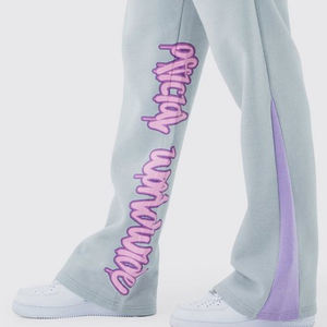 กางเกงแฟชั่นบานลําลองผู้ชายใหม่ที่กําหนดเอง / คุณภาพดีที่ดีที่สุดสีธรรมดาทํามือผู้ชายกางเกงวอร์มบาน - Product Image 4